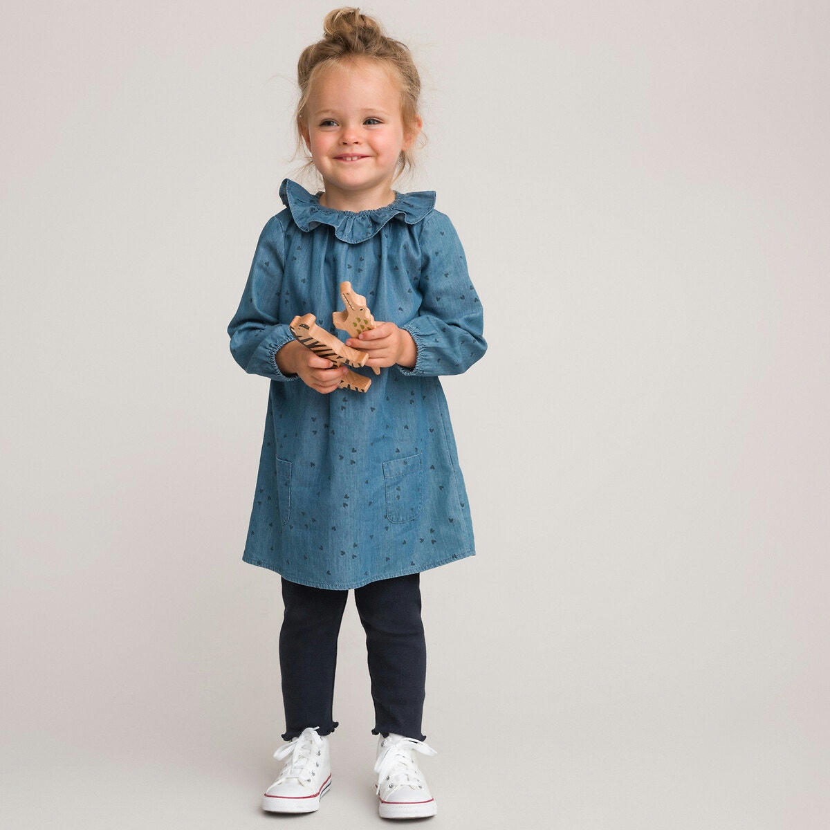 Ensemble robe tunique et legging en côte