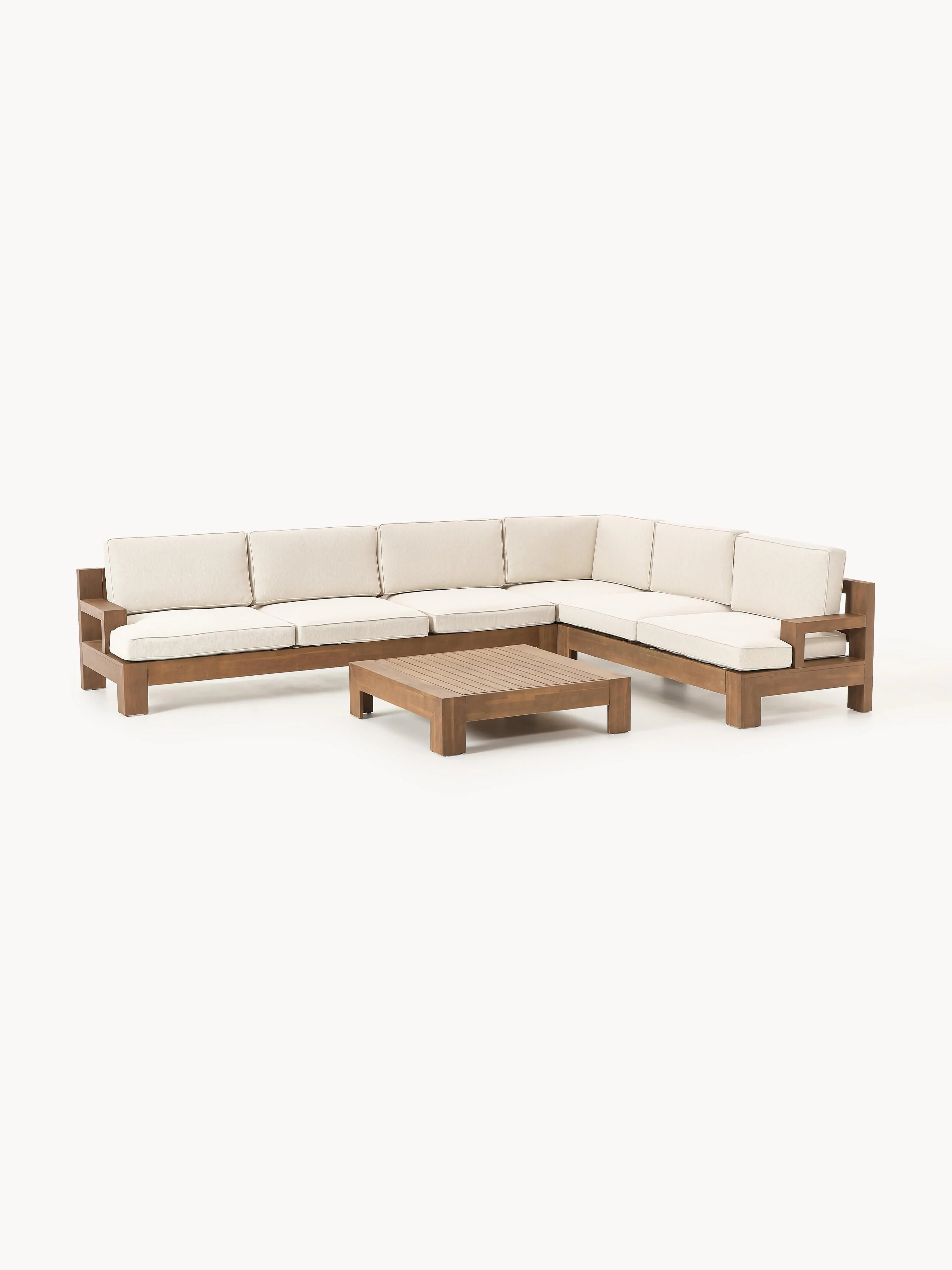 Modulares Garten-Lounge-Set Joshua aus Akazienholz, 4er-Set