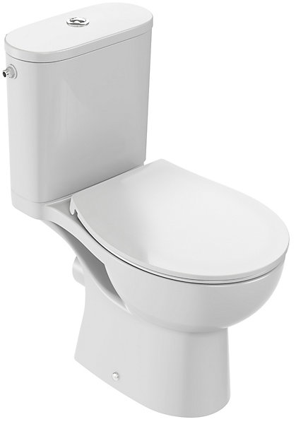 Pack WC à poser sans bride, sortie horizontale, abattant extra-plat, blanc, Jacob Delafon Louis