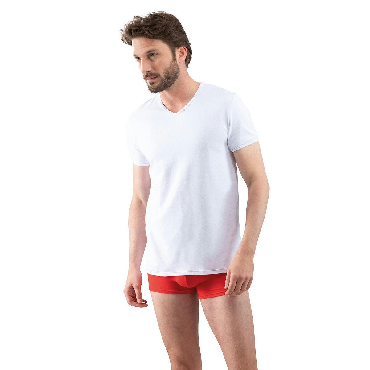 T-shirt col V manches courtes