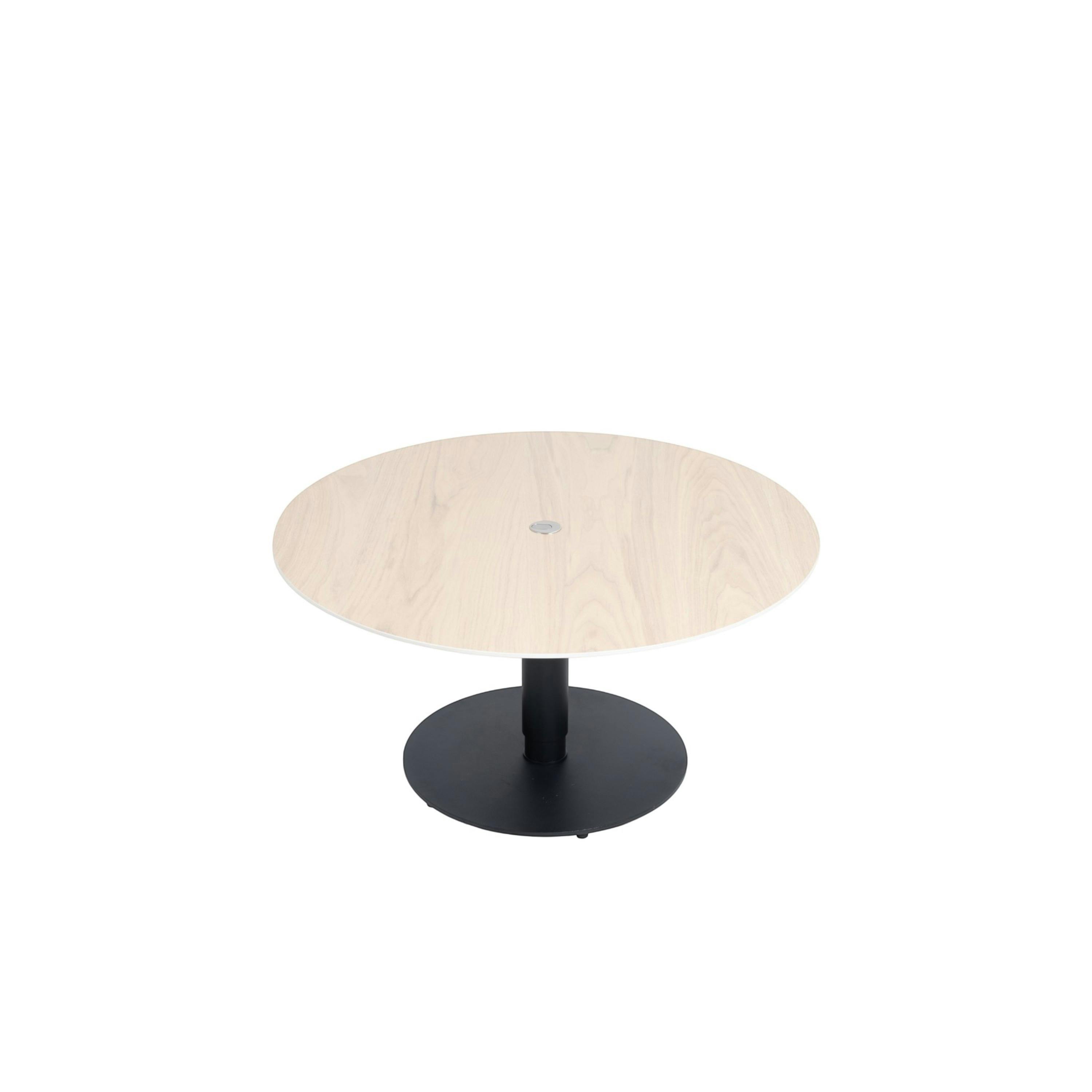 Table basse ronde relevable céramique effet chêne LUGANO