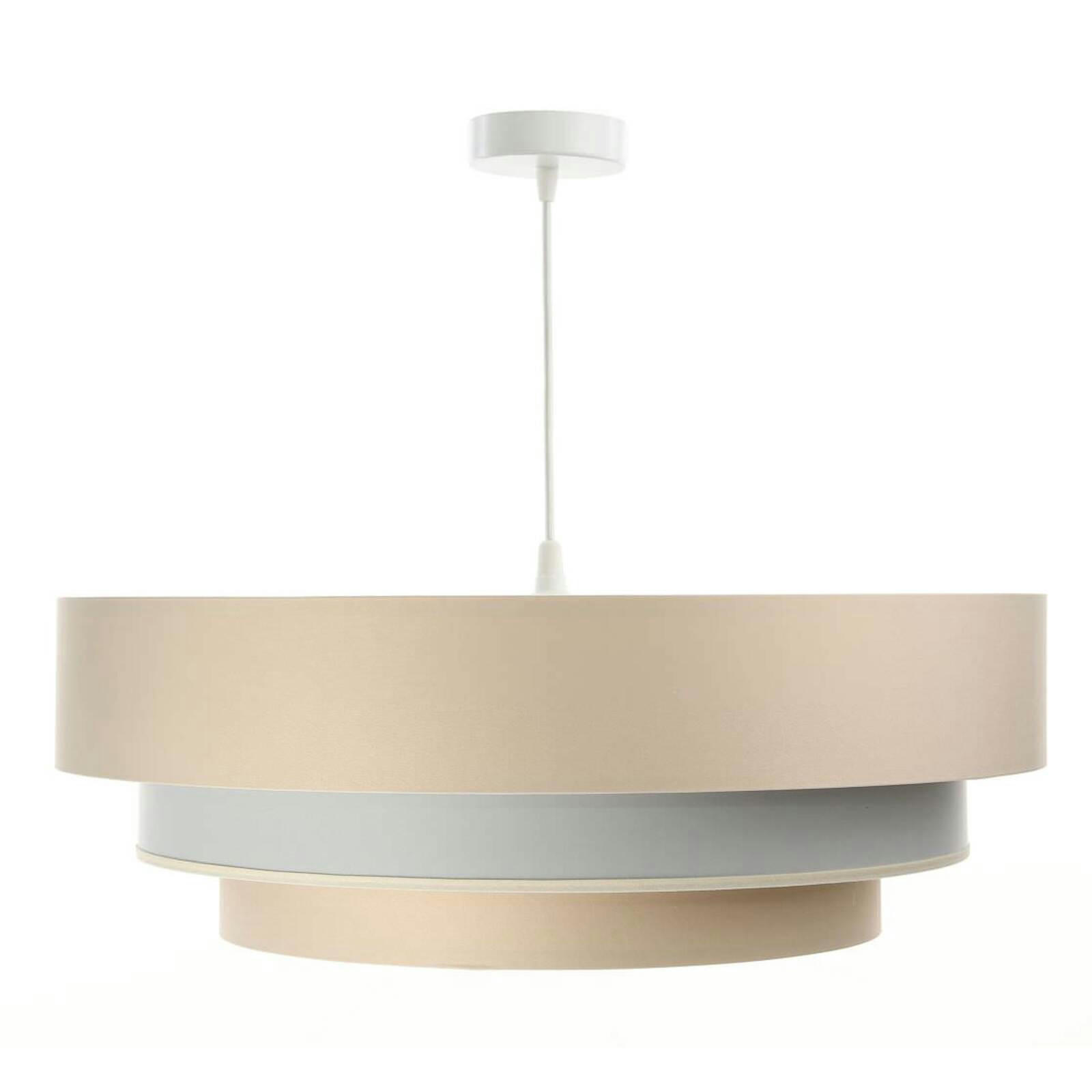 TRINITI - Suspension Tissu Beige 60x60x25 cm