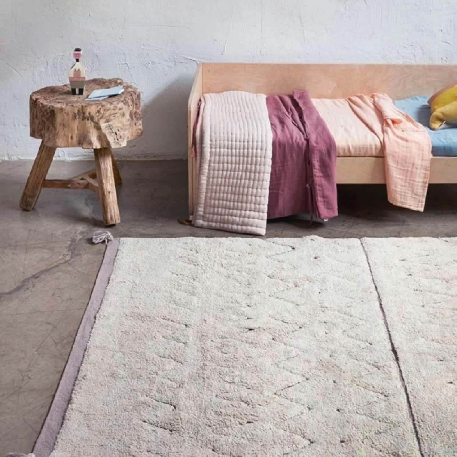 AZTÈQUE - Tapis lavable 90x130 naturel