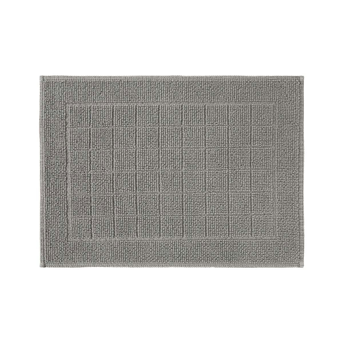 PONTON - Tapis de bain en  coton gris 60 x 120 cm