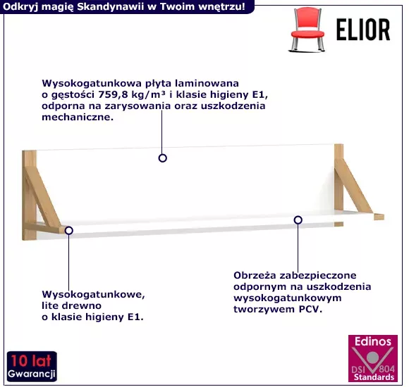 Minimalistyczna półka ścienna - Zyeno
