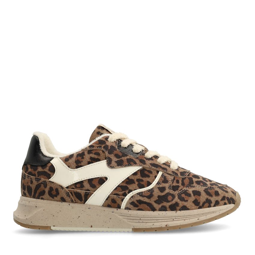Manfield Suède leopard sneakers