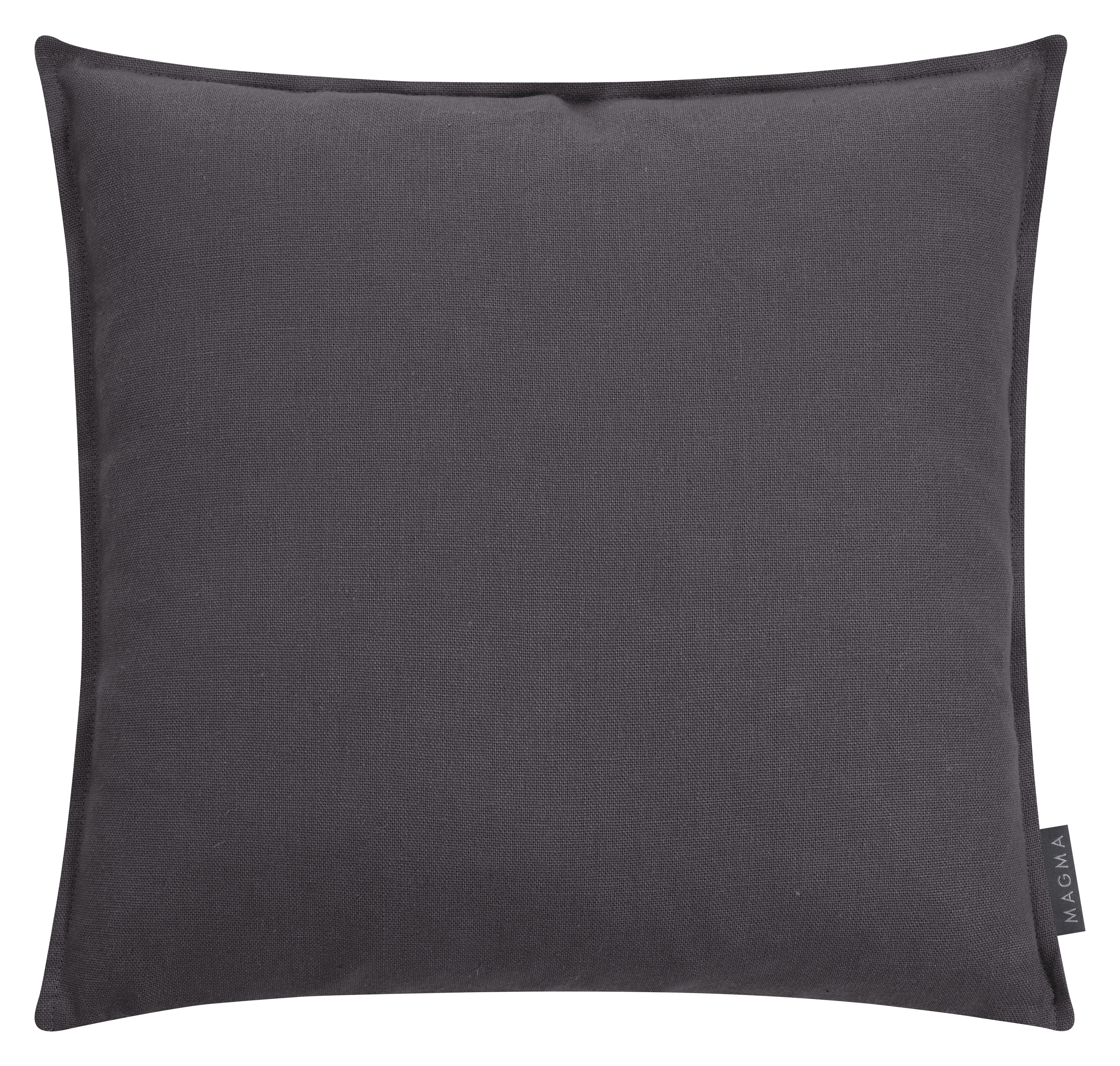 LION - Housses de coussin 100% lin anthracite 50x50 - Lot de 2