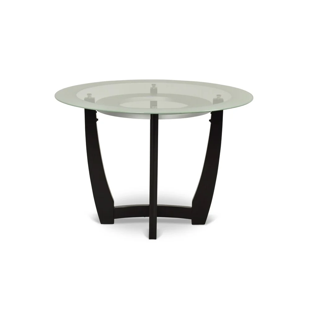 Steve Silver Vashon Glass Top Dining Table - Espresso