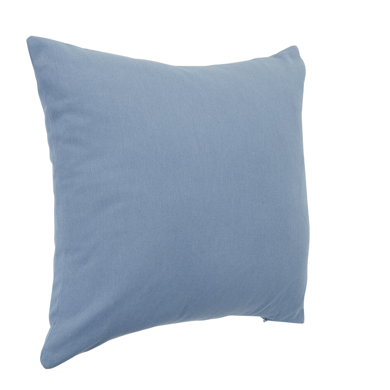 Housse de coussin carré unie bleu clair
