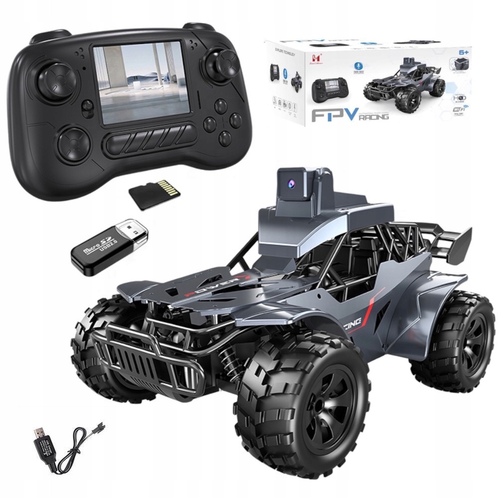 SZYBKI SAMOCHÓD ZDALNIE STEROWANY 2w1 CRAWLER AUTO RC Z KAMERĄ PODGLĄD FPV