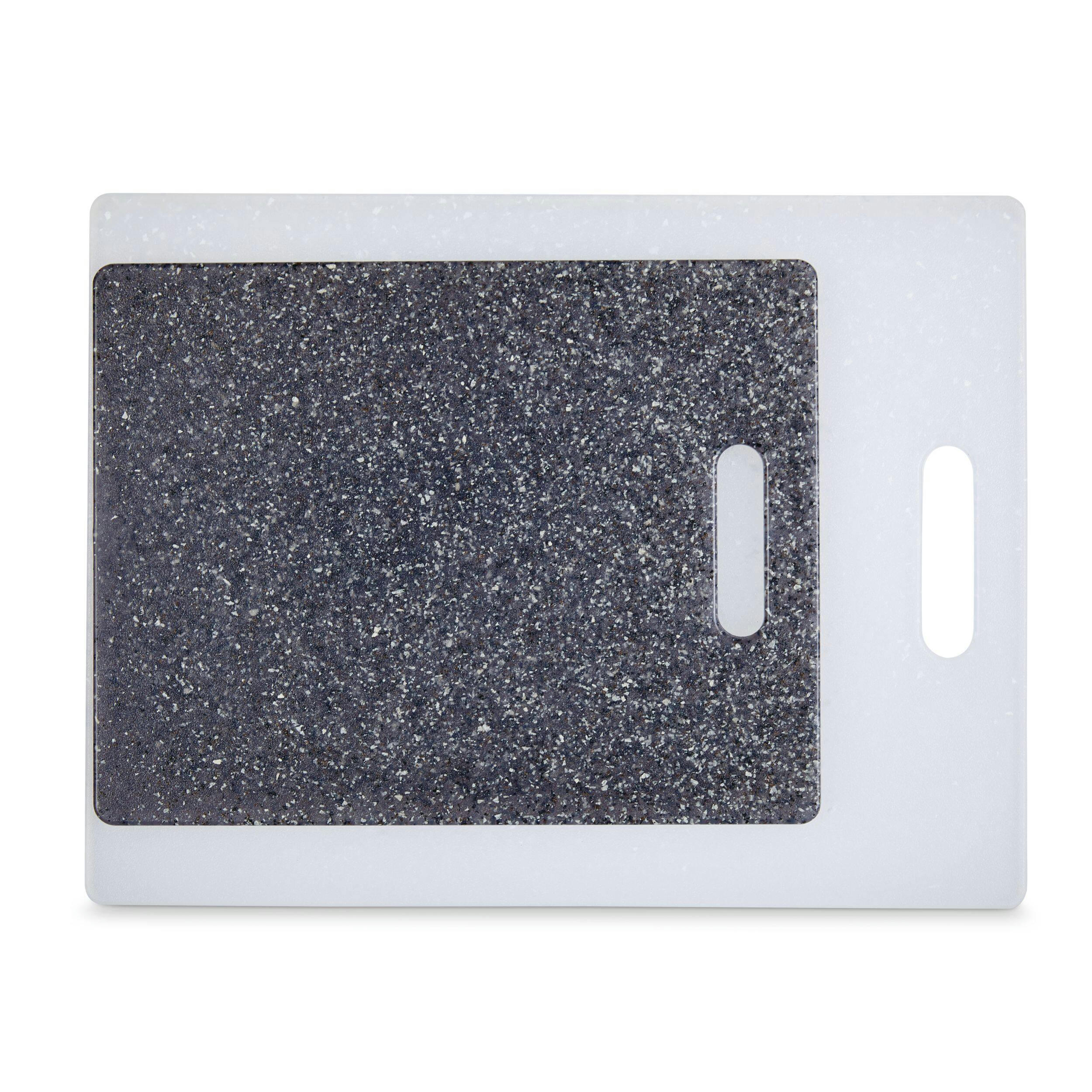 Vida by Paderno Faux Granite Cutting Boards, Dishwasher Safe, Assorted Sizes, 2-pk, Grey/White
