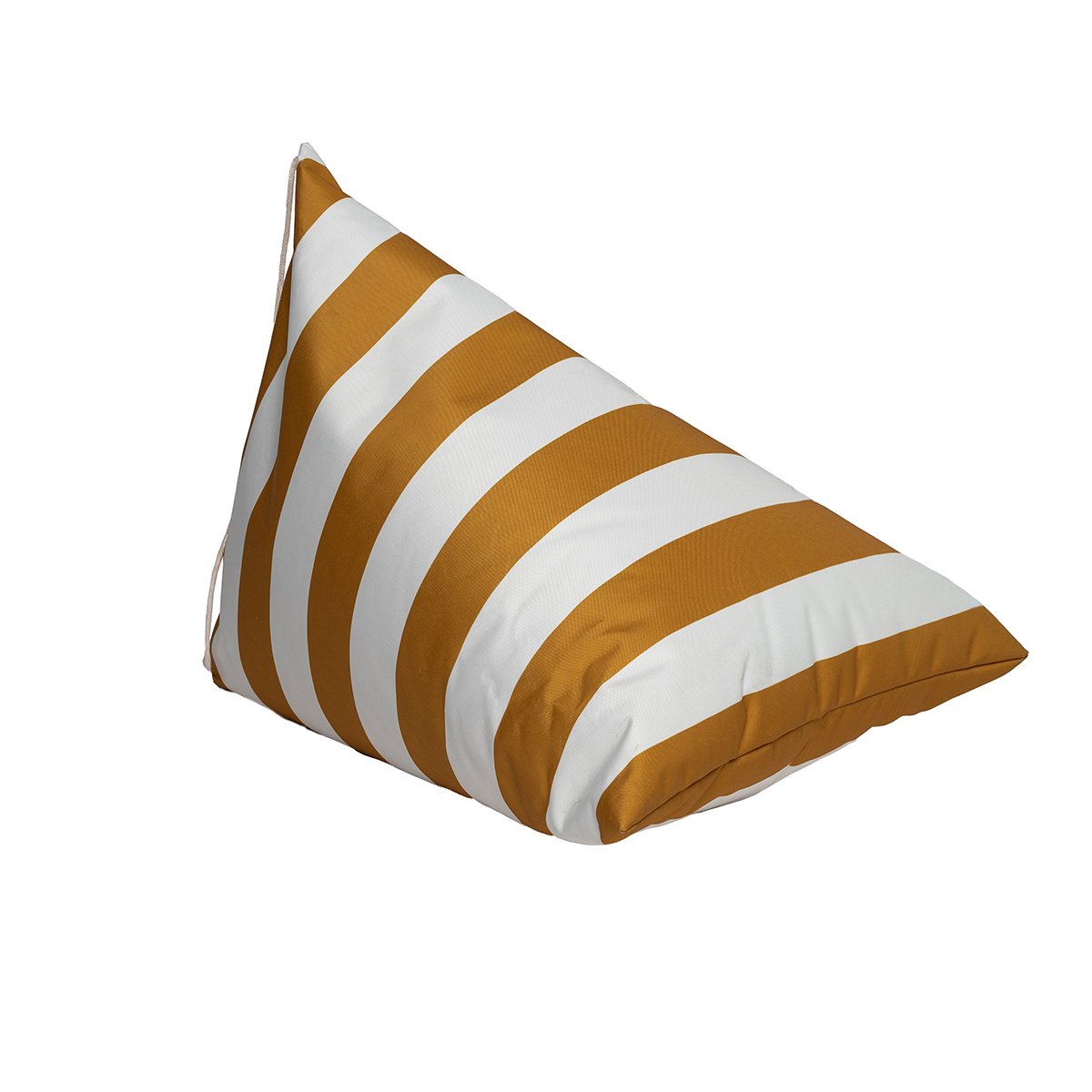 Pufe praia impermeável riscas branco e amarelo