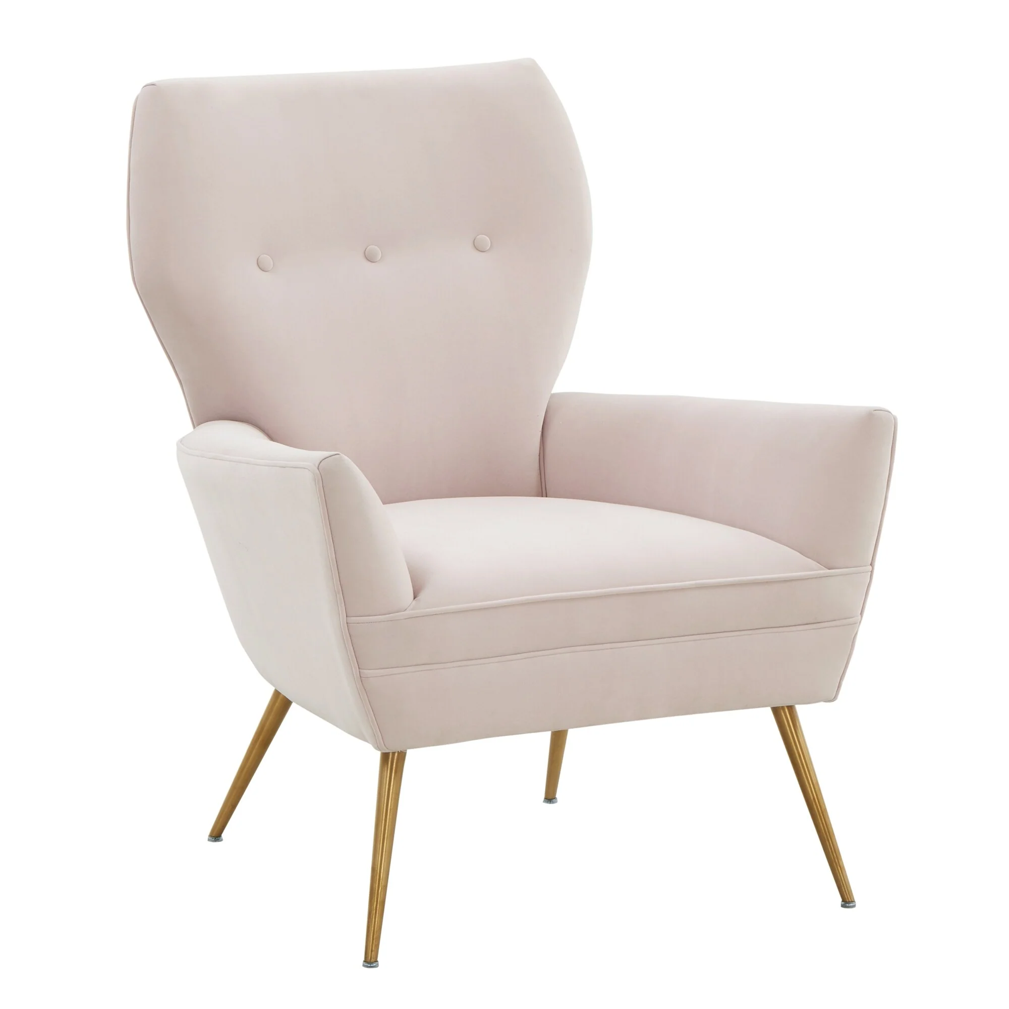 Barbelo Morden Accent Chair with Stainless Steel Gold Legs