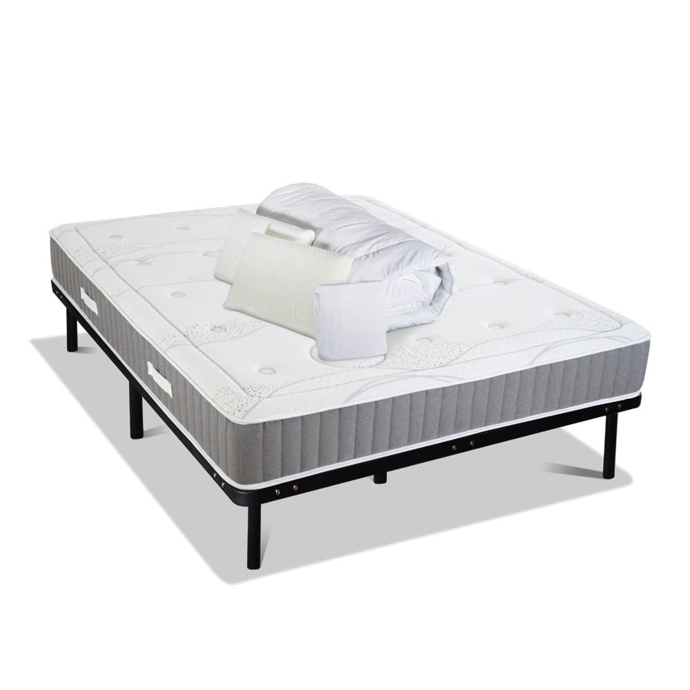 INTUITION - Ensemble  180x200  Matelas + Sommier Métal + Accessoires