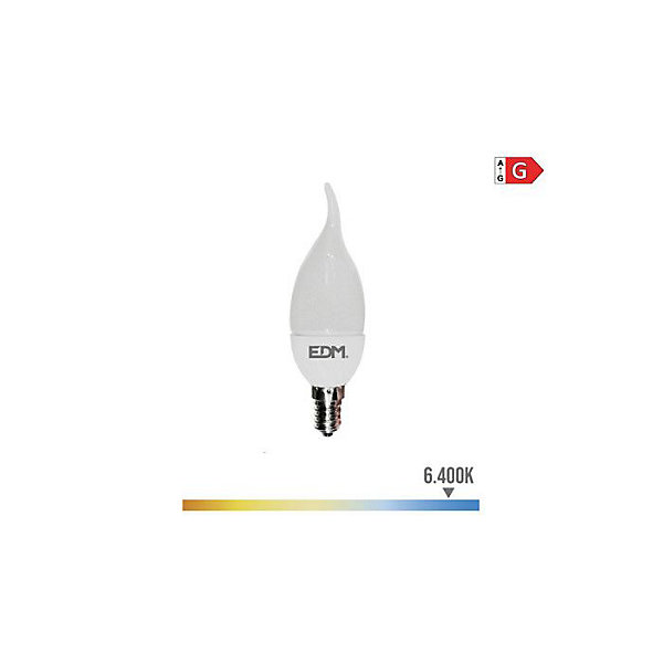 Ampoule bougie LED SMD 5W E14 6400K - EDM - Lumière froide - Utilisation en veille