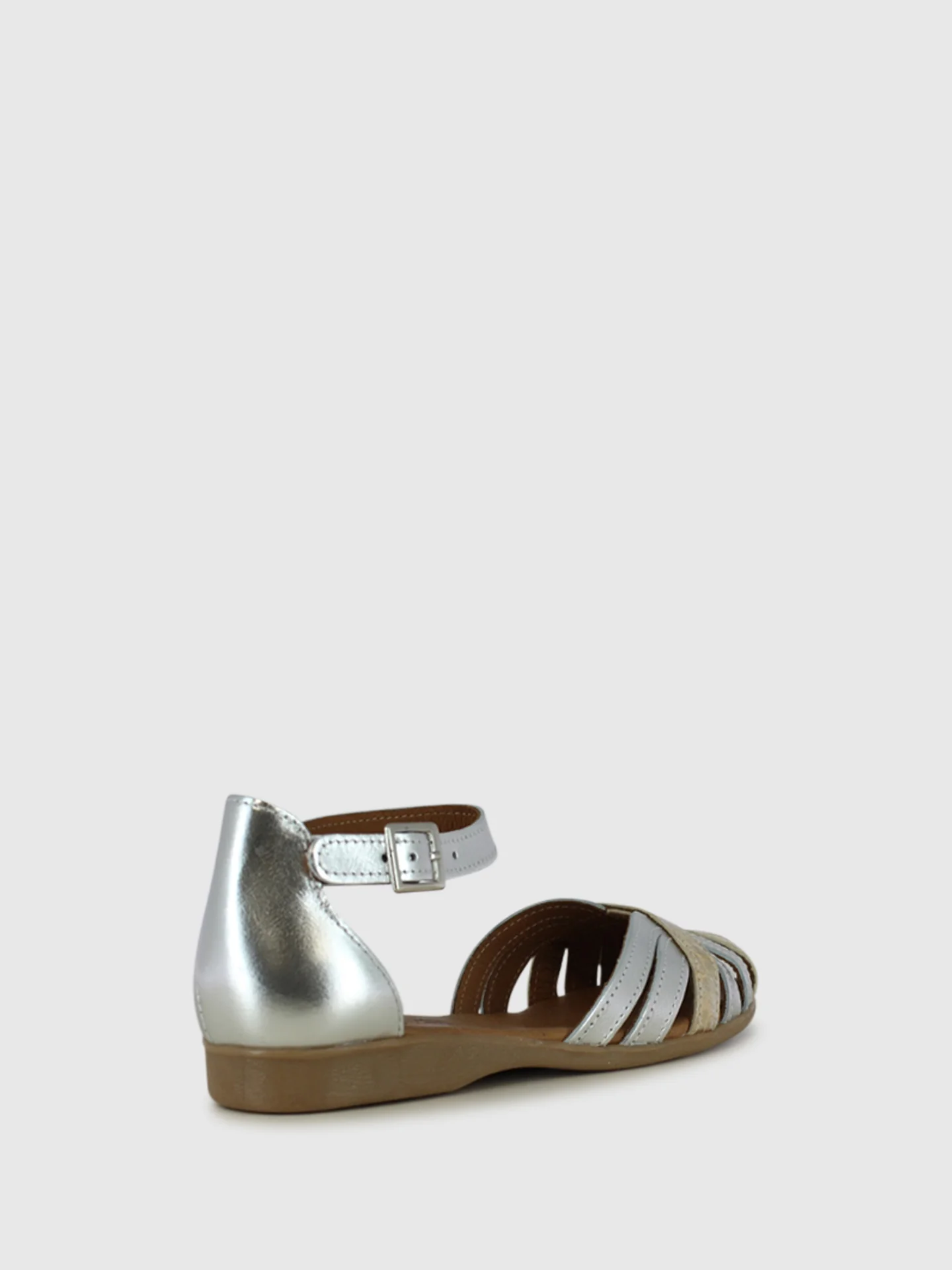 Sandálias Rasas em Prateado
