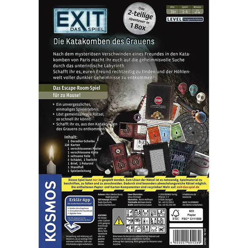 Kartenspiel 2-teilig EXIT