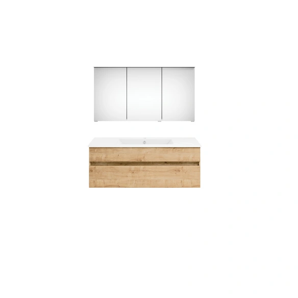 Badmöbel-Set »twenty one«, 3-teilig, Waschbecken BxHxT: 122 x 1,5 x 51 cm, montiert