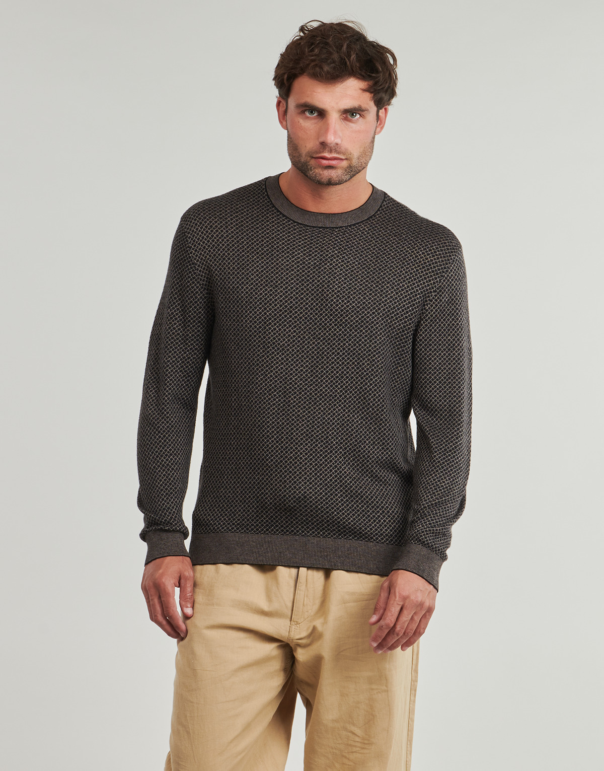 Armani Exchange - PULLOVER - Brown / Black