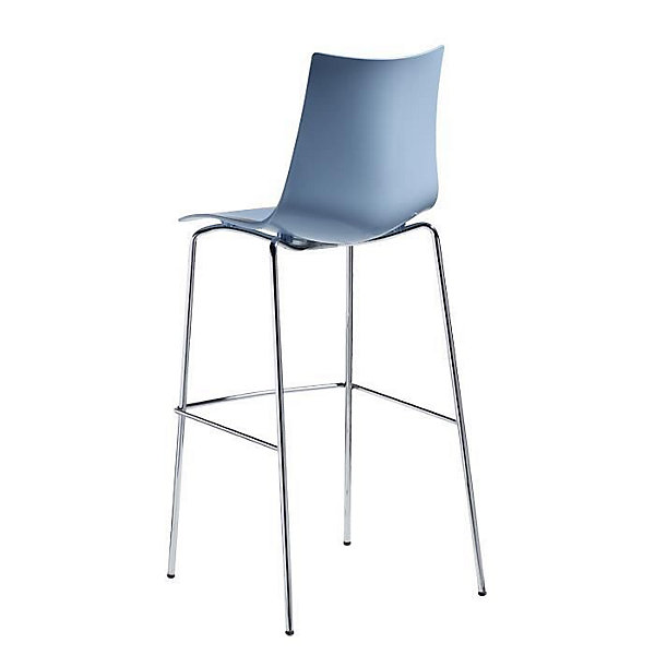 2 Tabourets de bar design - ZEBRA TECHNOPOLYMER 80cm - lot de 2