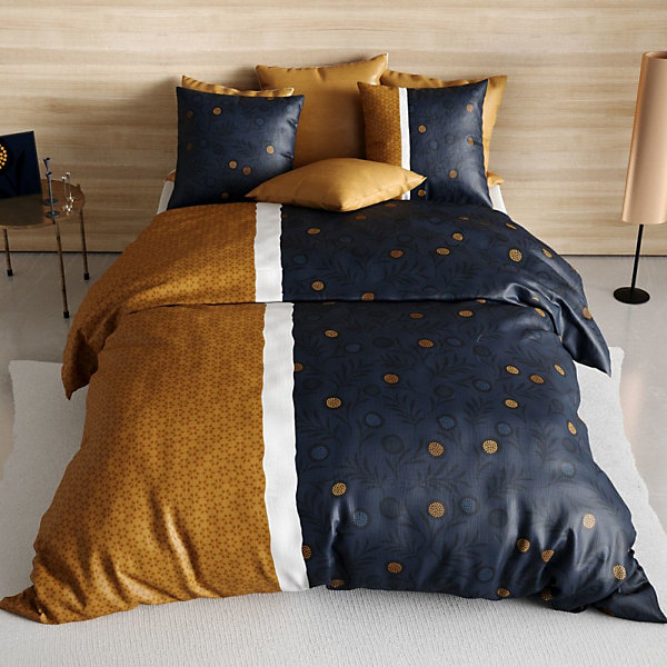 Housse de couette 260x240 BEL OR   2 taies coton 57 fils
