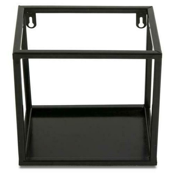 Półka wisząca ścienna metal czarna 20 cm LOFT