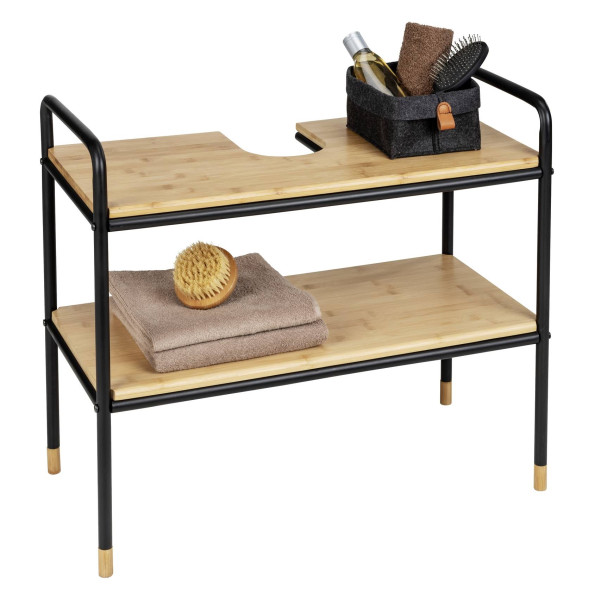 Szafka pod umywalkę, 70 x 60 x 33,5 cm, bambusowy blat, Loft, WENKO