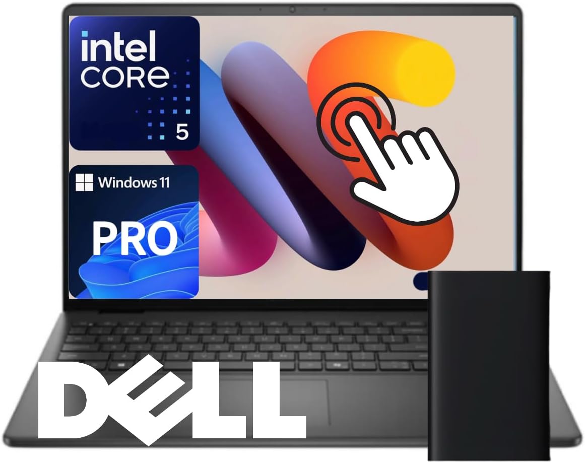 Dell Inspiron 15.6 Touchscreen Business & Student Laptop  13th Gen Intel Core i5 (Beat i7-1250U)  12GB RAM  756GB Storage(256GB SSD & 500GB External)  Windows 11  Earphone Jack
