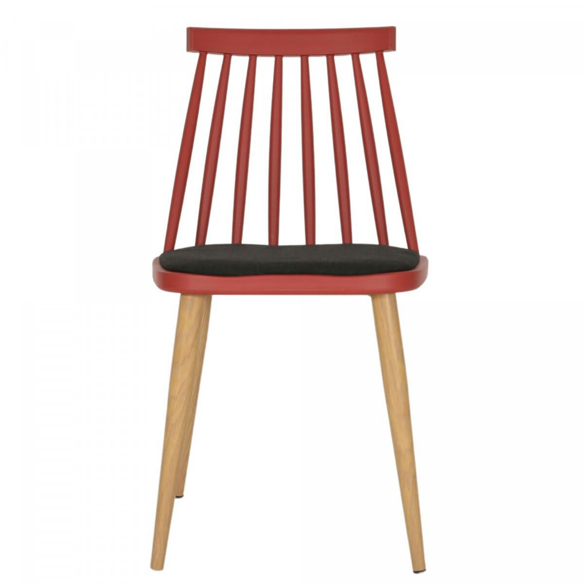 DAUPHINE - Chaise design nordique rouge