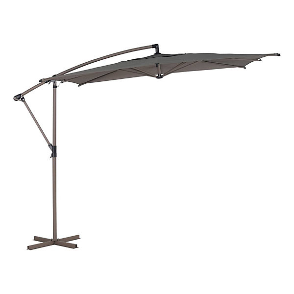 Parasol déporté carré Manoa 2,5x2,5cm café - Hespéride