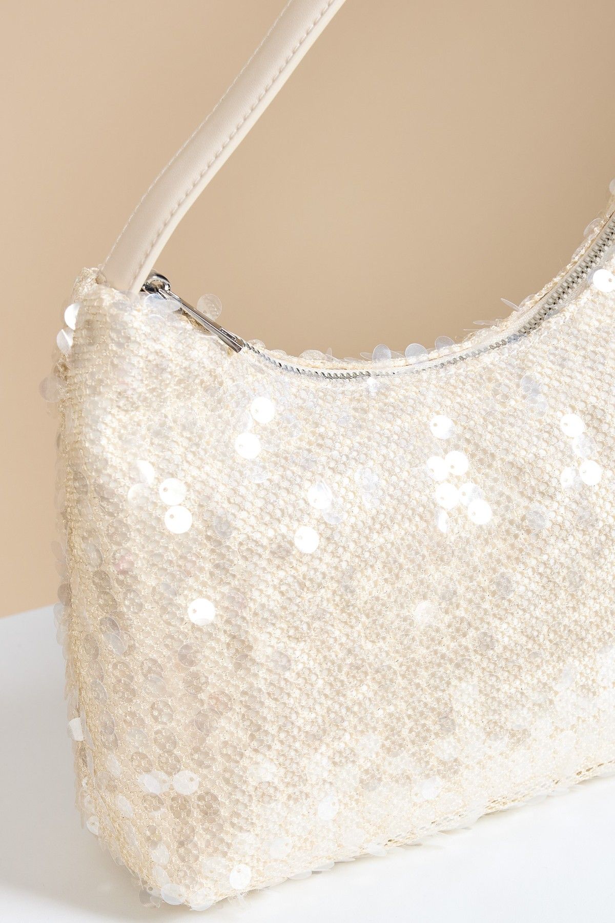 Little Mistress Pearly Shimmer Sequin Shoulder Bag