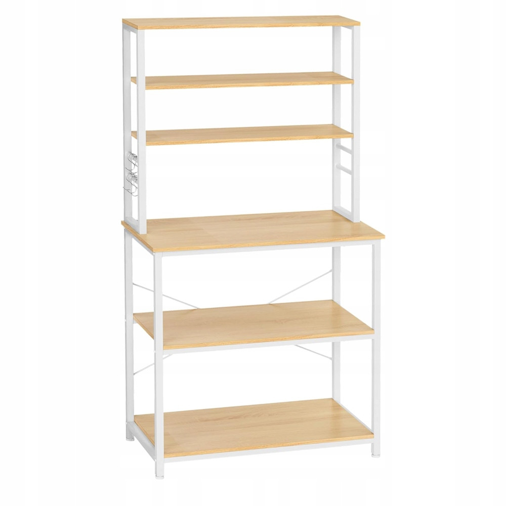 Szafka kuchenna regał 40x80x167 wyspa 6 półek biała haczyki