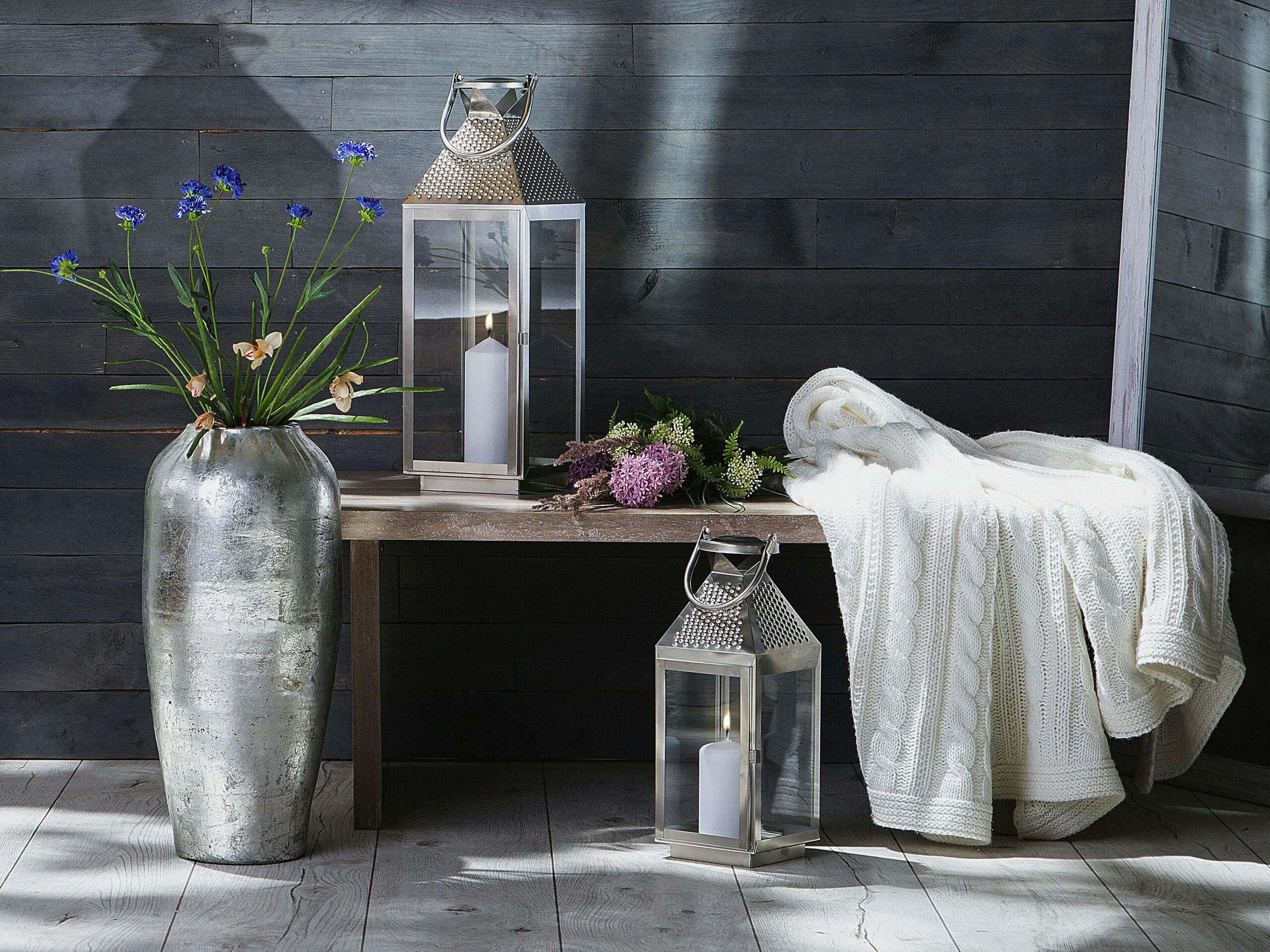 BALI - Lanterne argentée 40 cm