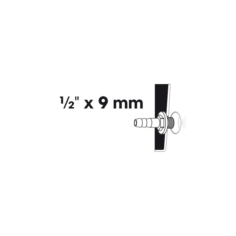 Embout à olive filetage extérieur 1/2 x 9 mm UBBINK