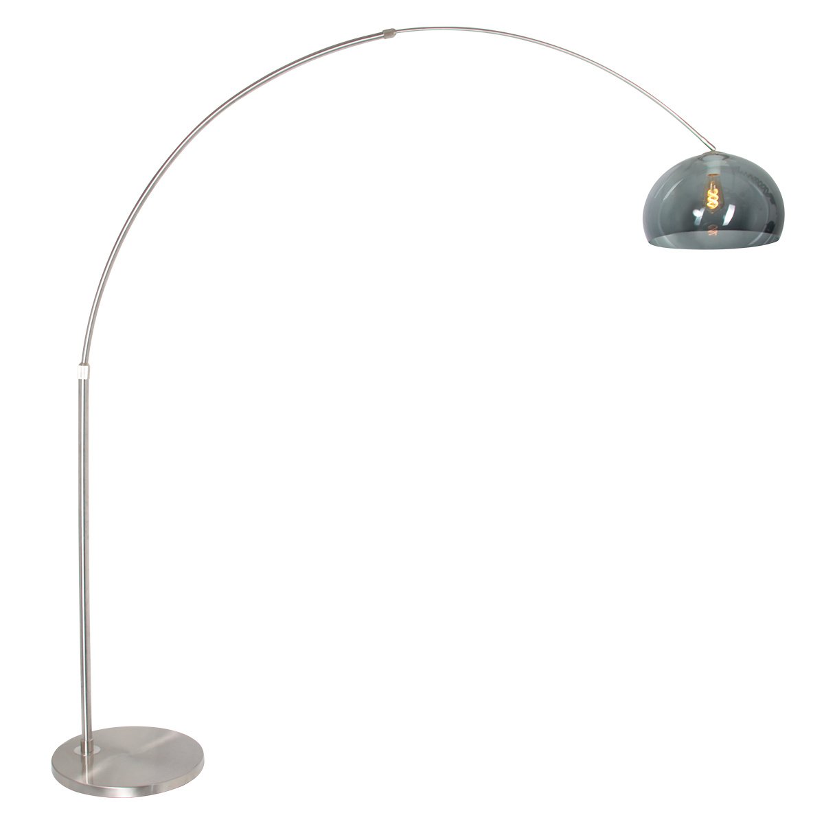 Steinhauer vloerlamp Sparkled - 1 lichts - 190x 230 cm - mat chroom grijs