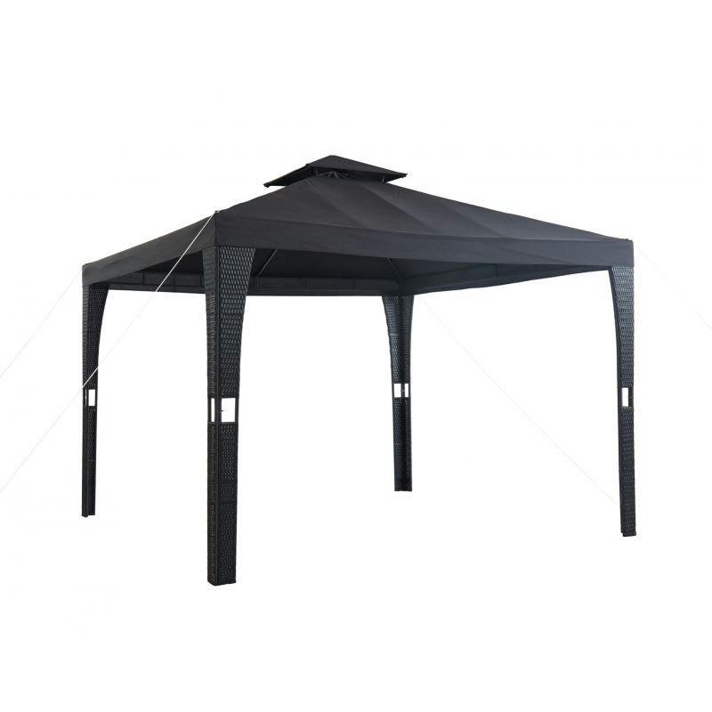 LILAS - Tonnelle de jardin coloris noir