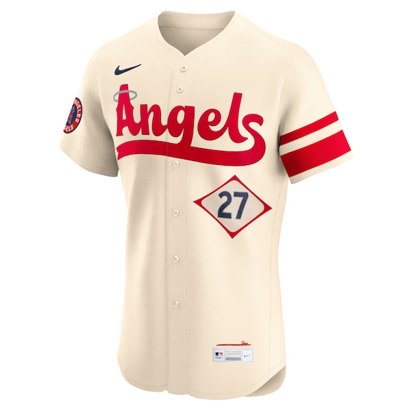 Mike Trout Los Angeles Angels Nike City Connect Elite Player Jersey - Cream