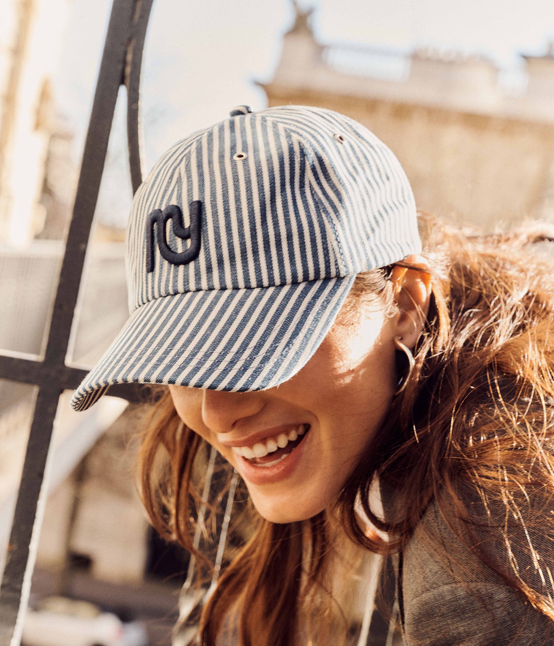 Casquette à rayures bleues Smidge