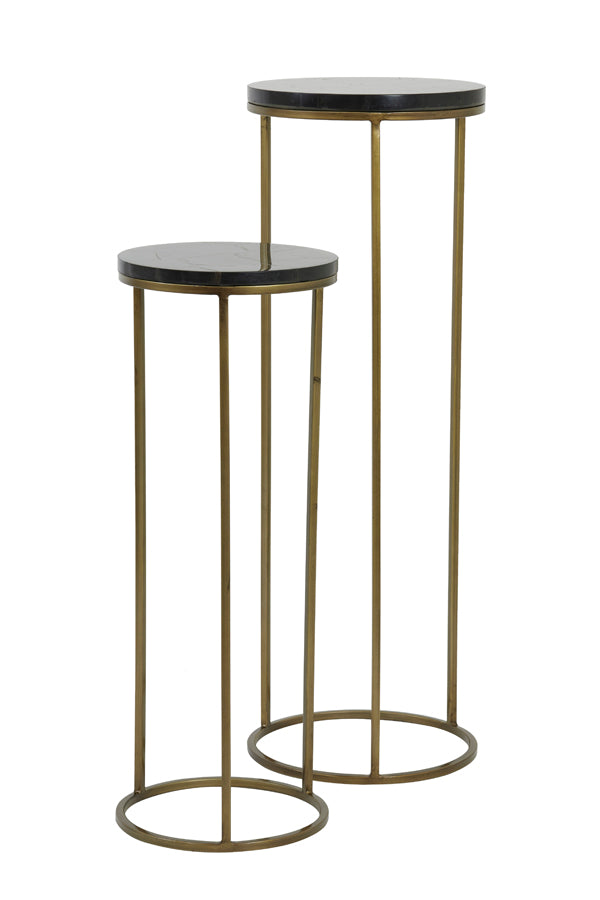 Light & Living zuil SOBRINA - Ø35x100cm - zwart - Set van 2