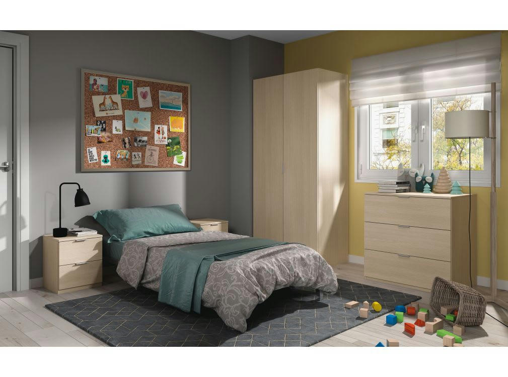 ELOAH - Armoire penderie 2 Portes L82 x H180 cm - Marron