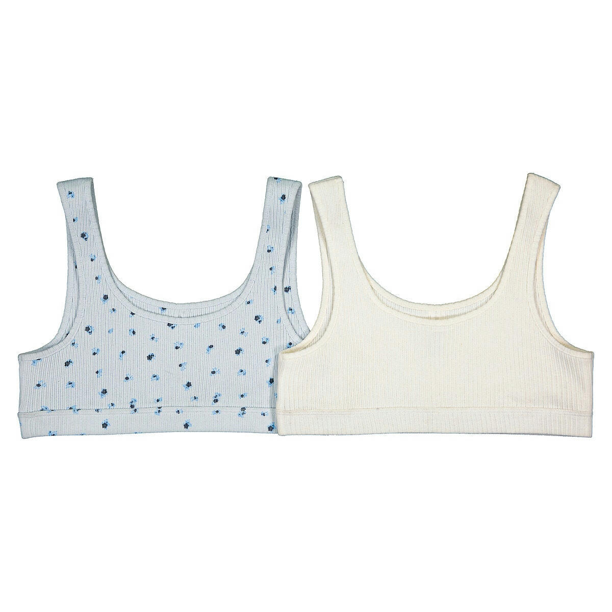 Lot de 2 brassières en côtes
