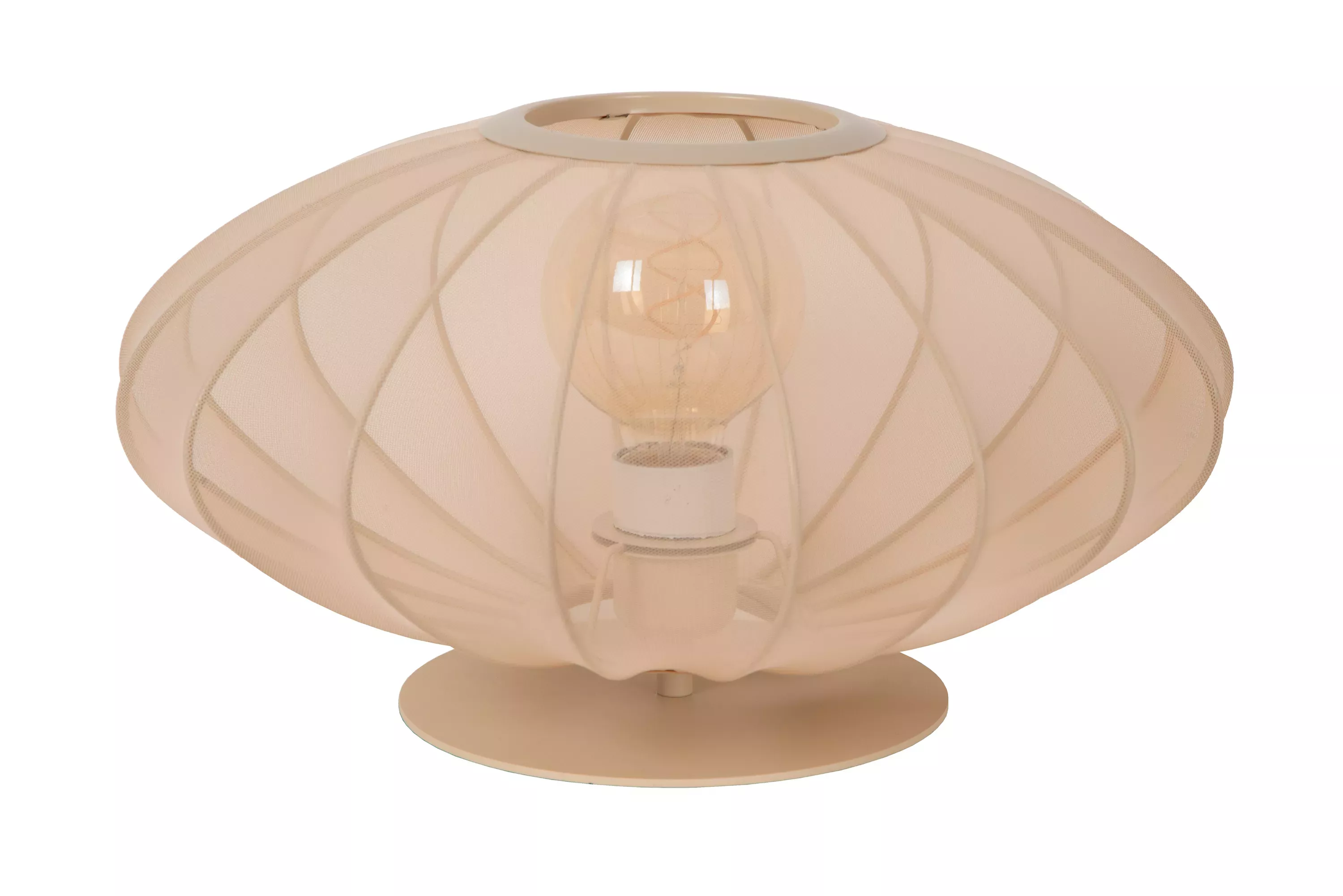 Lampa stołowakremowo-mosiężna Corina 1xE27x40W wys:21,5cm Lucide