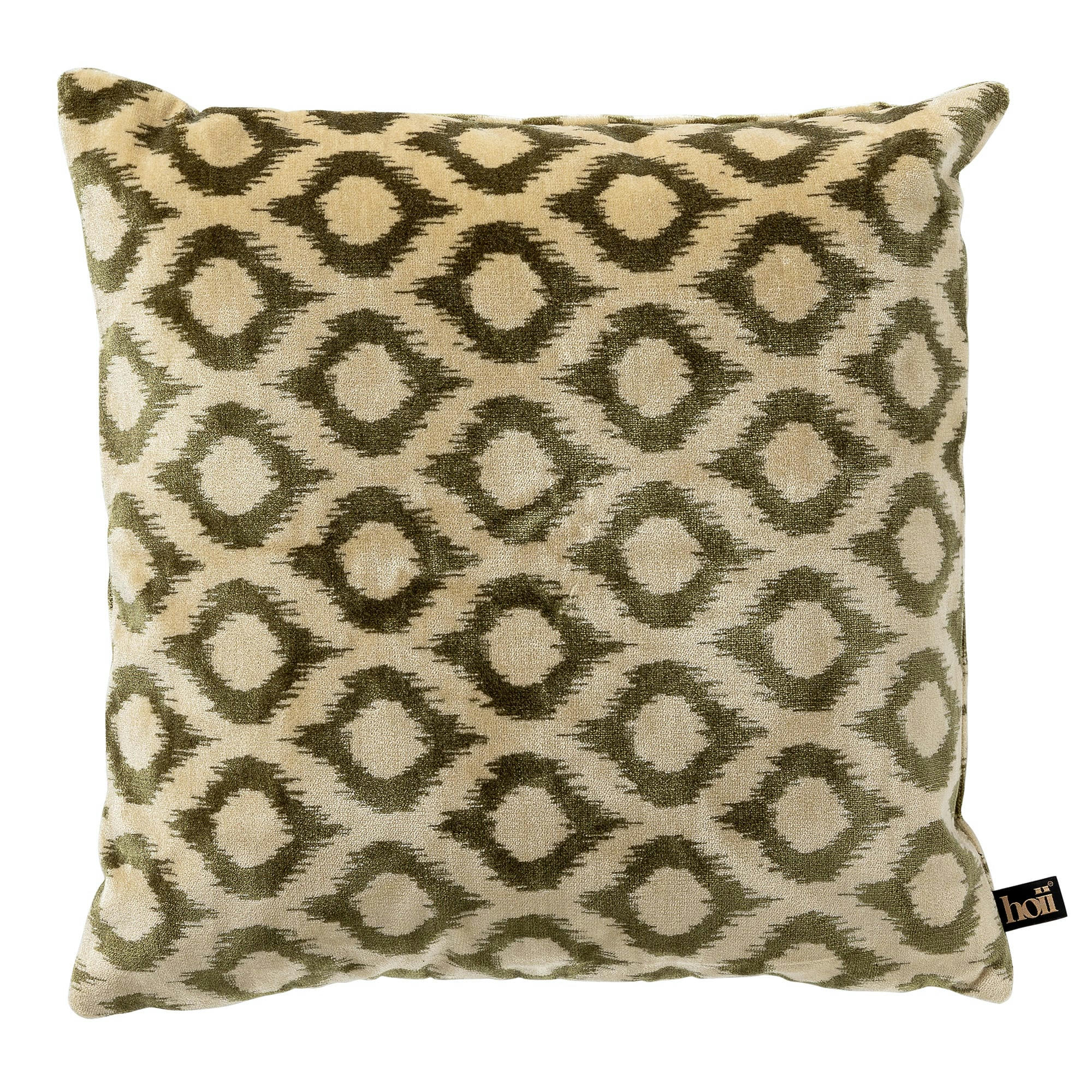 Leonardo - Coussin vert en velours 45x45 cm avec motif