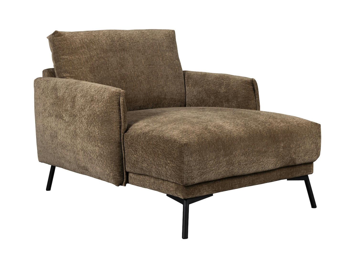 HARPER - Fauteuil lounge en tissu café