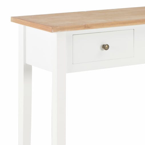 NNEVL Dressing Console Table White 79x30x74 cm Wood