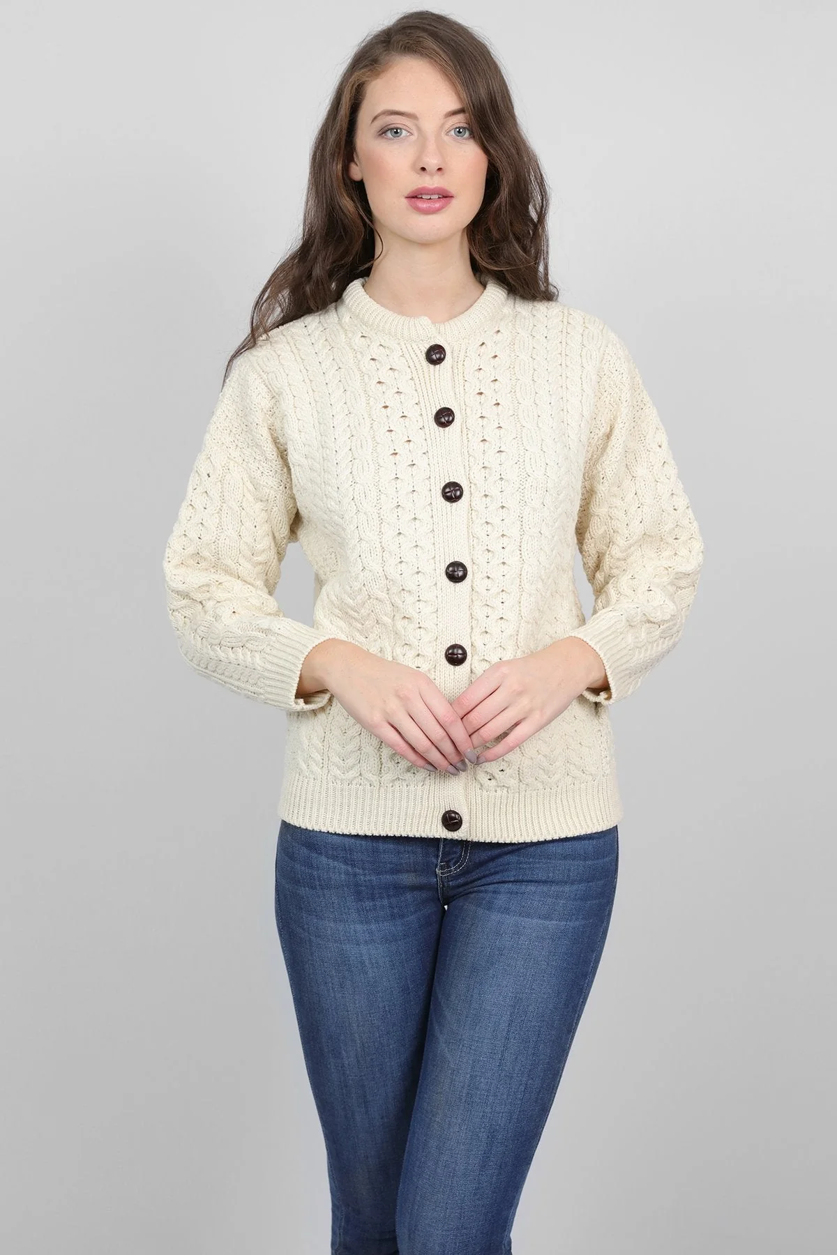 Womens Lumber Cardigan in Cream