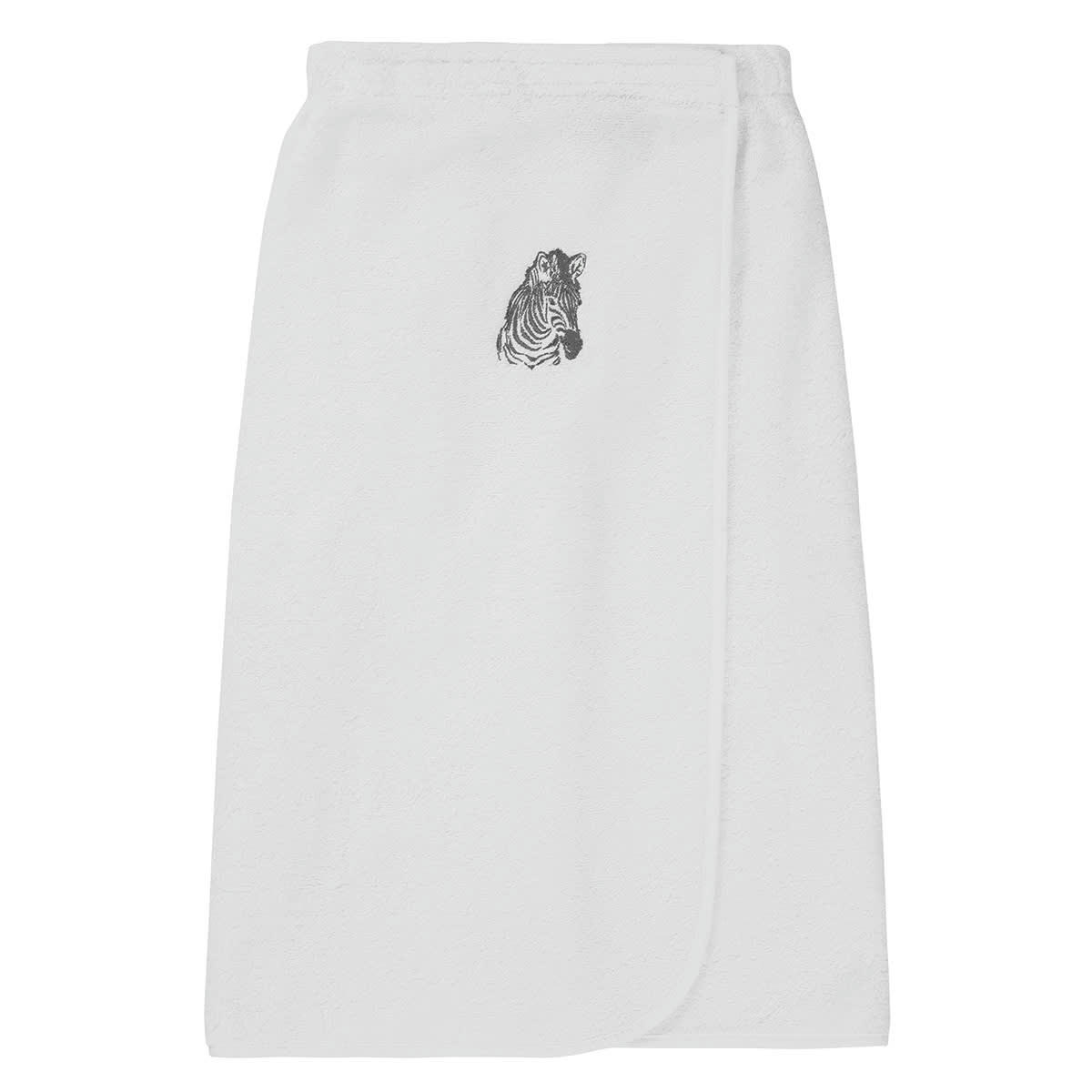 ZEBRA - Paréo de bain en coton Blanc Taille unique