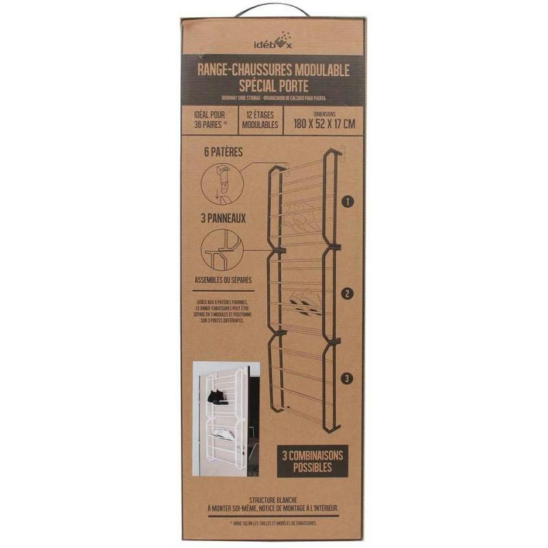 - Range chaussures modulable spécial porte 36 paires