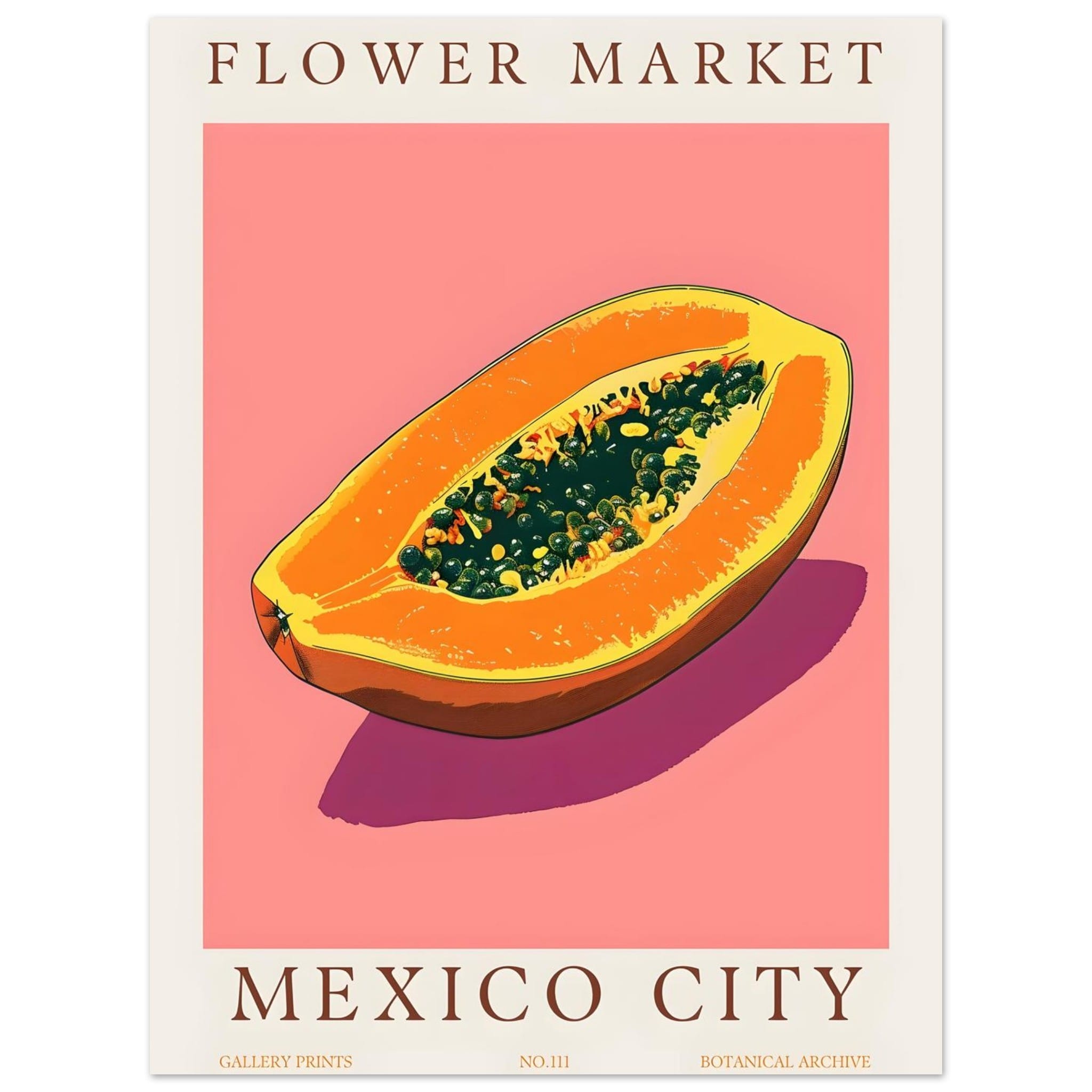 Artfulprints Flower market - Mexico City  poster 30x40 cm