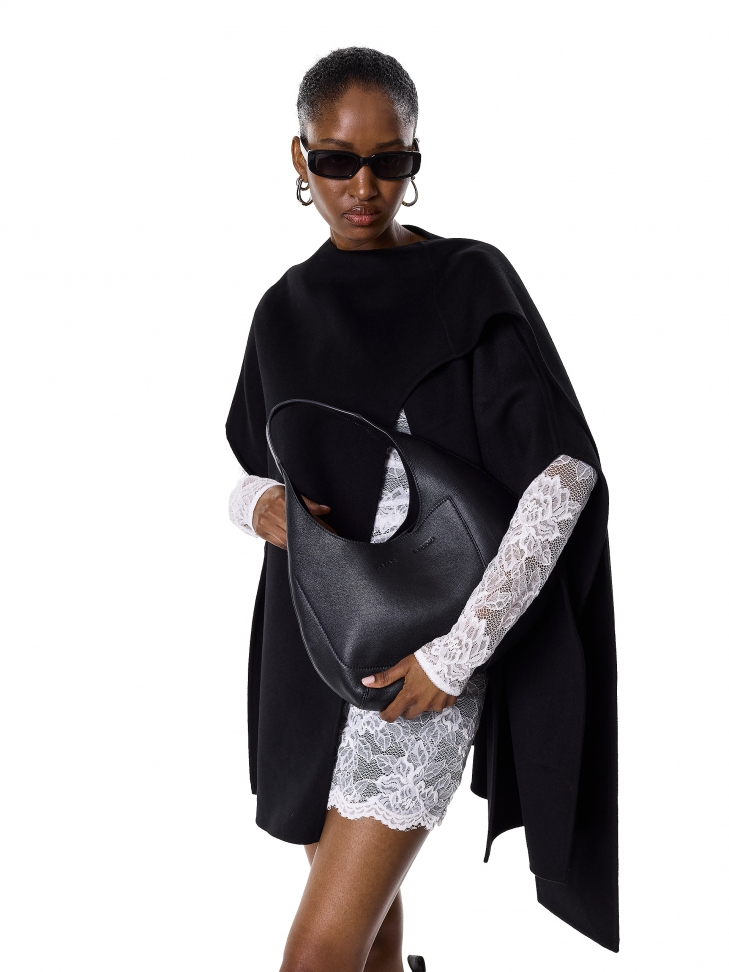 Large leather shoulder bag